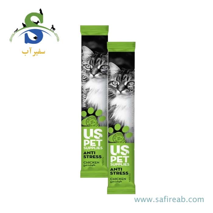 بستنی گربه بالغ مدل آنتی استرس طعم گوشت مرغ یو اس پت - Image 2