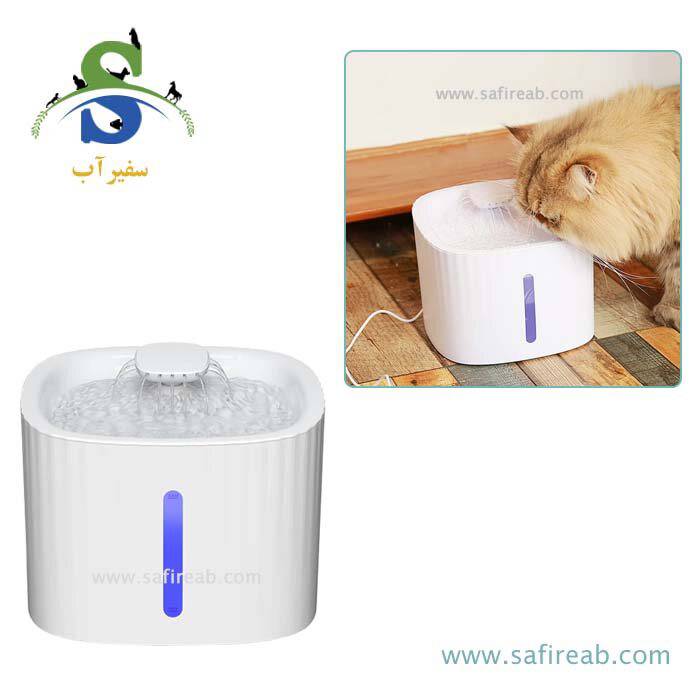 آبخوری اتوماتیک سفید چراغ دار حیوانات خانگی چانگ لیر - Image 2