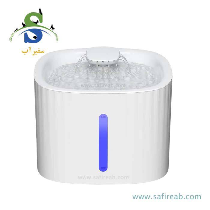 آبخوری اتوماتیک سفید چراغ دار حیوانات خانگی چانگ لیر