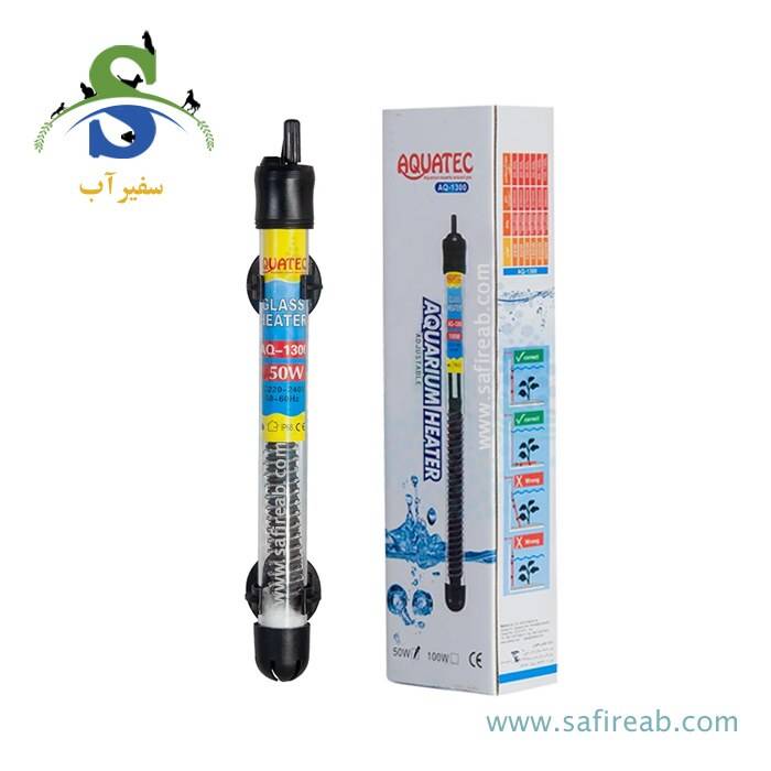 بخاری آکواریوم 50 وات مدل AQ-1300 آکواتک
