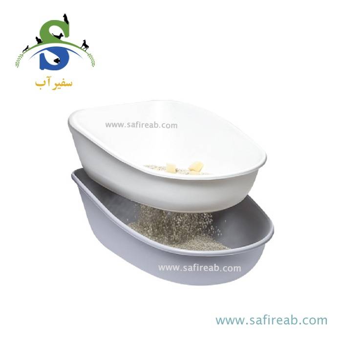 ظرف خاک لبه دار توری دار 2 لگن گربه چانگ لیر