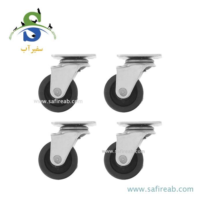 چرخ و اتصالات فلزی باکس حمل سایز 6 و 8 سگ و گربه و جوندگان مدل رها هپی پت
