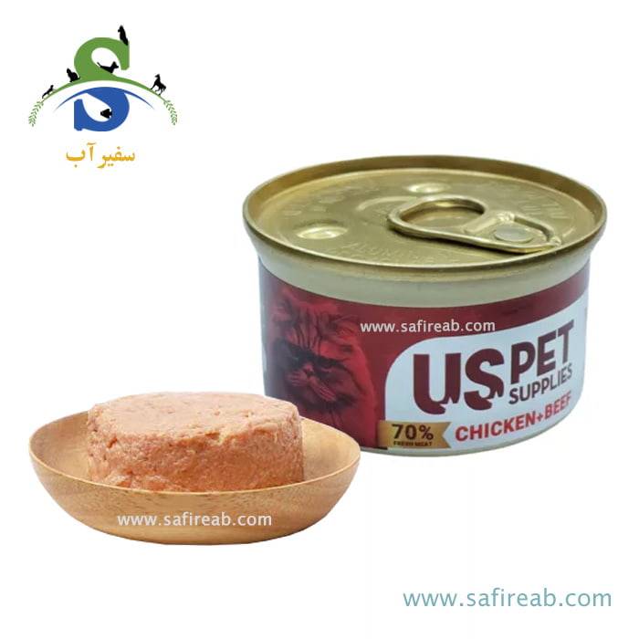 کنسرو گربه مرغ و گوساله در ژله یو اس پت - Image 2