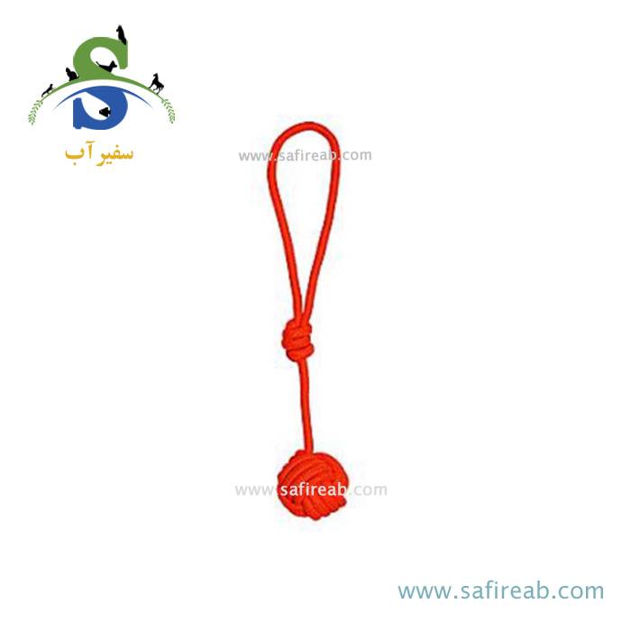 اسباب بازی توپ دسته دار طنابی با بند بلند سگ و گربه - Image 2