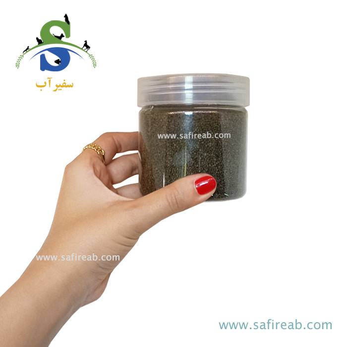 غذای گرانولی سبز و آبی سایز 0.8 میلیمتر ماهیان گلدفیش و ماهیان متوسط و بزرگ - Image 2