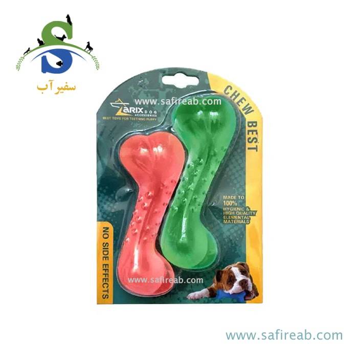اسباب بازی دندانی طرح استخوان سگ (پک 2 عددی) زاریکس