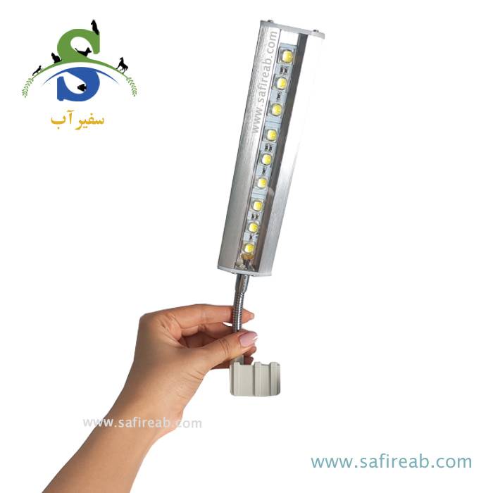 لامپ قاب نقرهای گیرهدار با نور قرمز ویژه و طول 17 سانتی متر مدل I-375 ایستا - Image 2