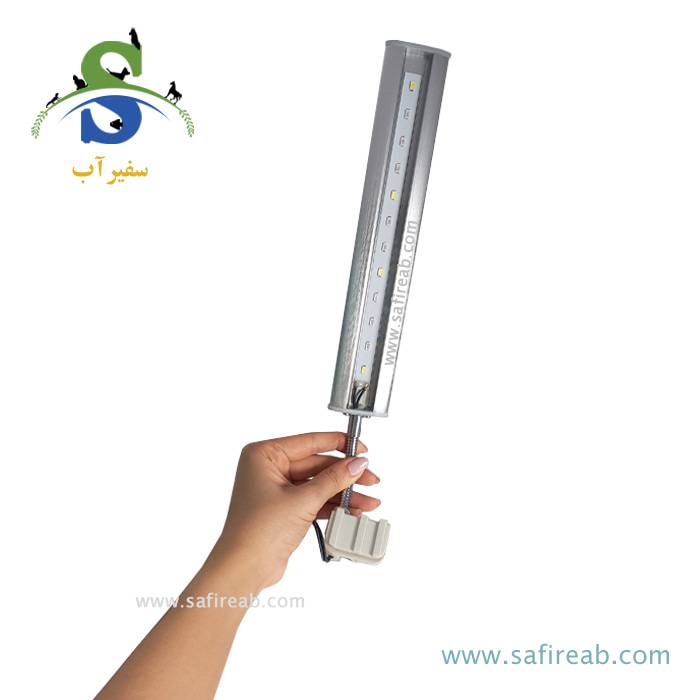 لامپ قاب نقرهای گیرهدار با نور سفید آبی و طول 24 سانتی متر مدل LI-841 ایستا - Image 2