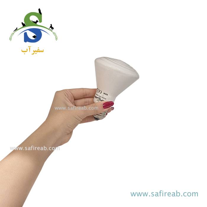 لامپ حرارتی سرامیکی سفید مادون قرمز تراریوم 60W رپتی زوو DL275060 - Image 2