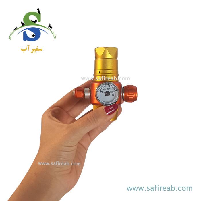 مانومتر و رگلاتور CO2 با شیر برقی زرد رنگ مدل I-643-1 ایستا - Image 2