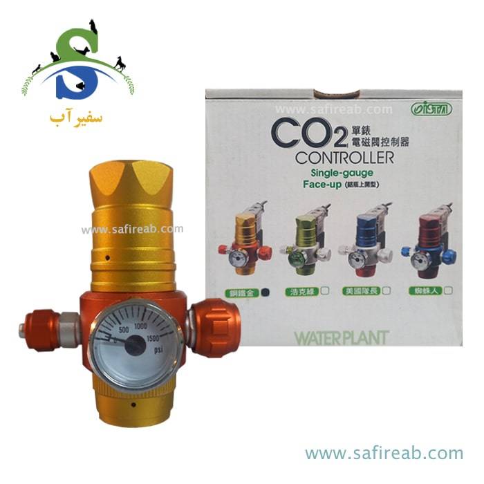 مانومتر و رگلاتور CO2 با شیر برقی زرد رنگ مدل I-643-1 ایستا