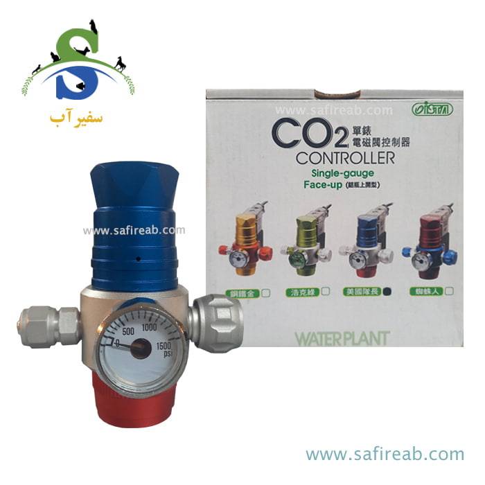مانومتر و رگلاتور CO2 با شیر برقی آبی رنگ مدل I-643-3 ایستا