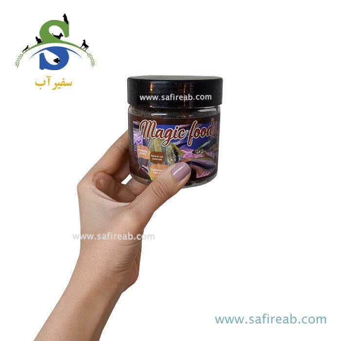غذا قرصی ماهیان آب شور و آب شیرین مجیک فود برگچین - Image 2
