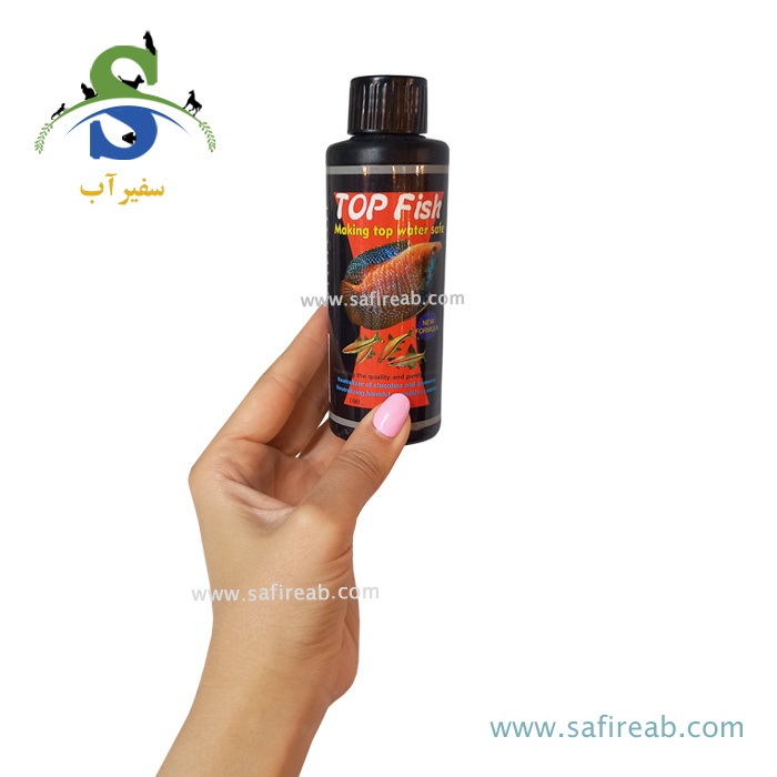 محلول محافظ آب آکواریوم (ضد کلر) تاپ فیش - 100ml - Image 2