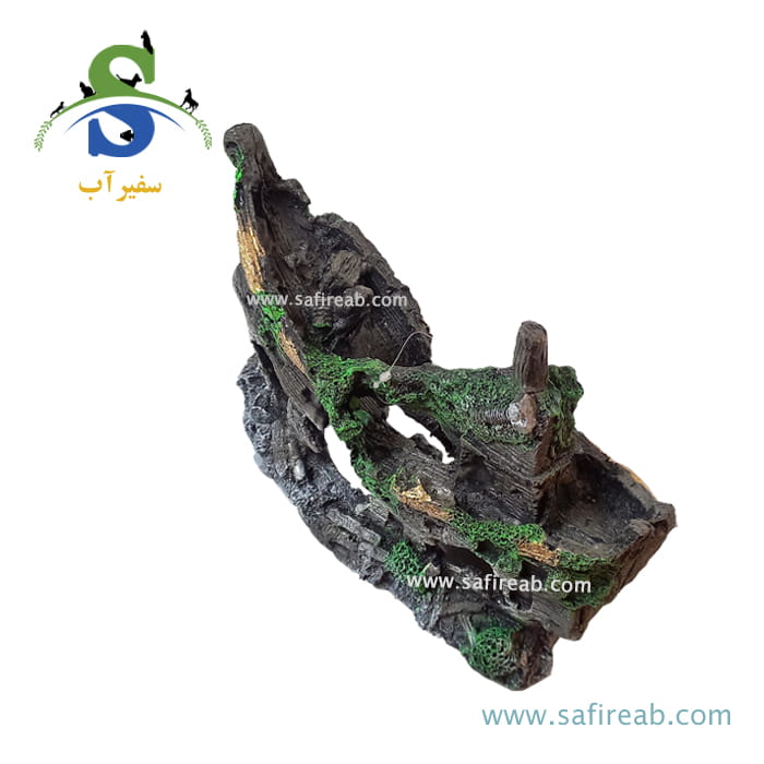 دکوری آکواریوم طرح کشتی کد F-21 - Image 3