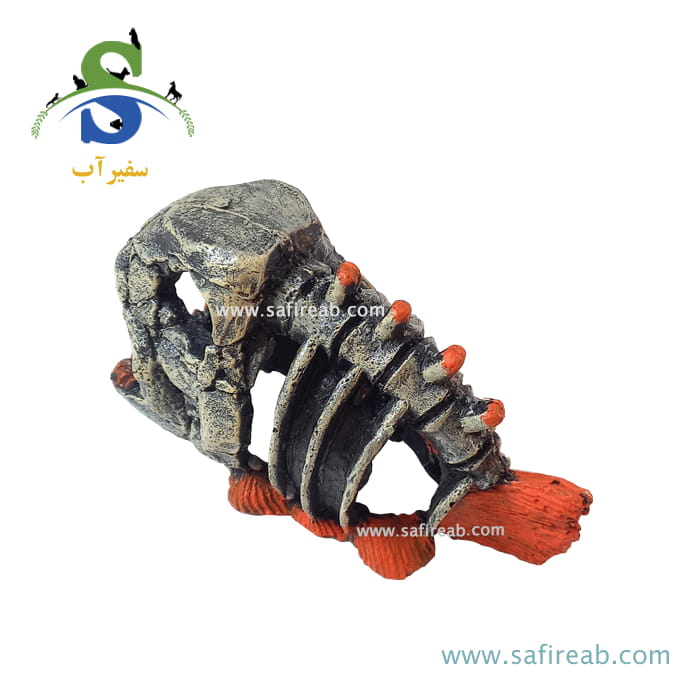 دکوری آکواریوم طرح اسکلت ماهی کد F-63 - Image 3
