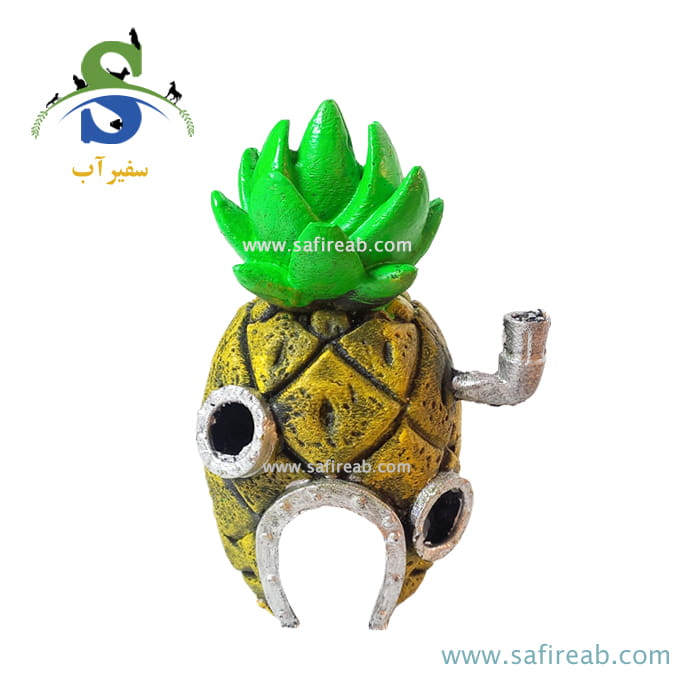 دکوری آکواریوم طرح خانه باب اسفنجی کد F-69