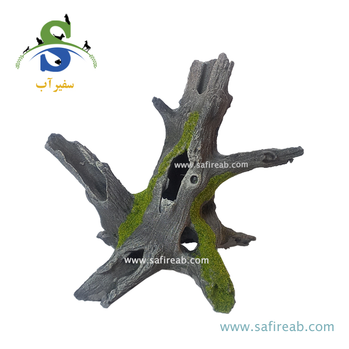 دکوری آکواریوم طرح کنده شاخه ای کد S-19