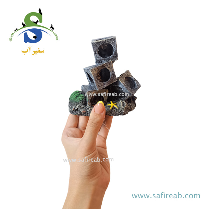 دکوری آکواریوم طرح مکعب کد S-26 - Image 2
